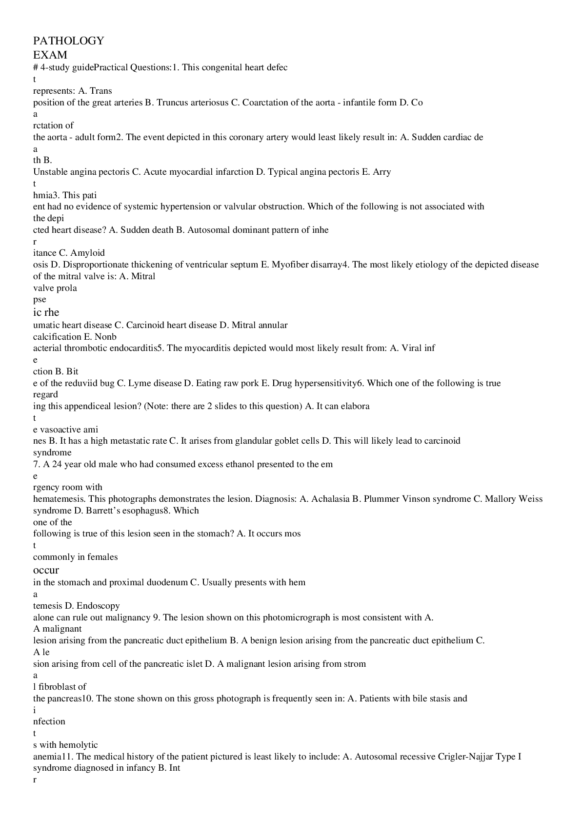 Preview image for PATHOLOGY EXAM